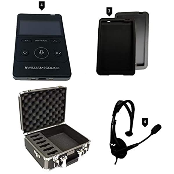 Williams Av Dws Com 4 400 Digi-Wave 400 Sistema De Intercomunicación Inalámbrico Para Hasta 4 Participantes. Incluye (4) Transmisores Dlt 400 (4) Micrófonos De Auriculares Mic 144 (1) Caja De Transporte Del Sistema Ccs 029 Dw