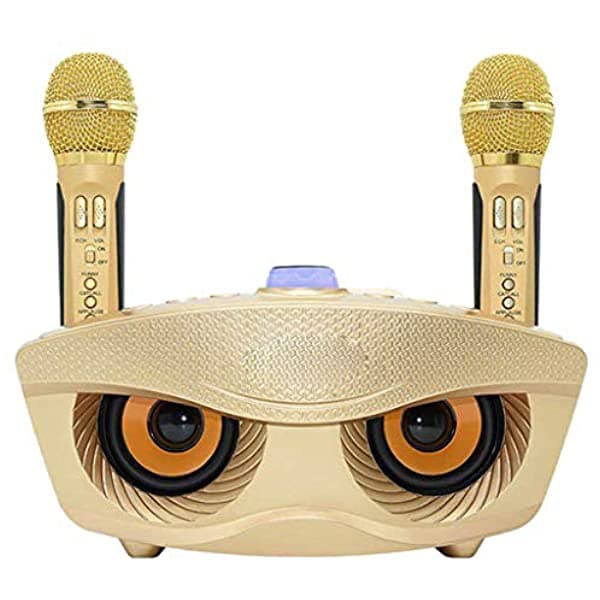 Fksdhdg Sistema De Micrófono Inalámbrico Bluetooth Para El Hogar De Mano Con Micrófono De Canto En Vivo Mic Pares Emparejados De Karaoke De Año Nuevo - Negro (Color Oro) teriyw-351