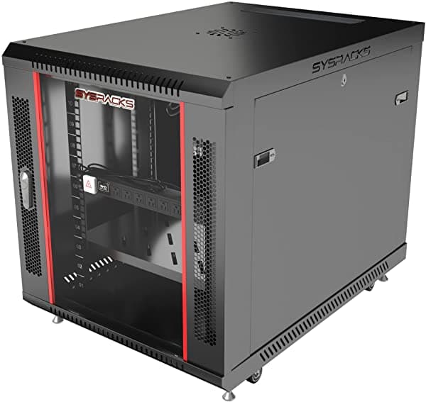 Sysracks Rack Clóset Rack De Servidores De 12U Enclosure Totalmente Equipado. Accesorios Gratis. Fits Most Server Equipo 35" Deep Plenamente Lockable Red It 19" Enclosure Box SRW 12.900