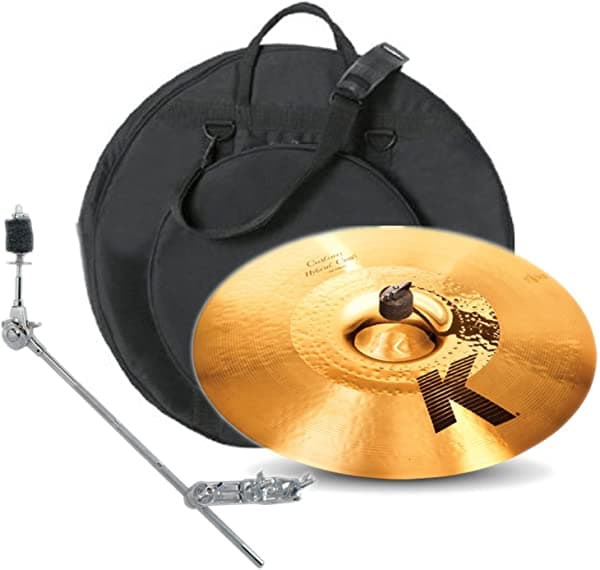 Zildjian K1218 18 pulgadas K Custom Hybrid Crash con gig bag y boom arm K1218 BUNDLE