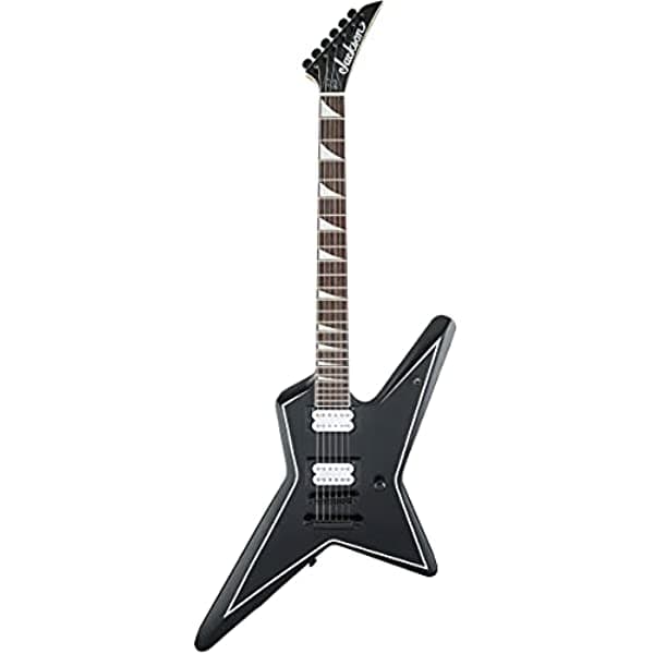 Jackson X Series Signature Gus G. Star Guitarra Eléctrica Satinado Negro Con Blanco Pinstripes 2919000568