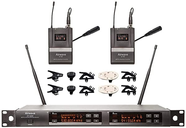 Airwave Technologies - Micrófono Inalámbrico Portátil (At-4220-Titanium Lav Pak)