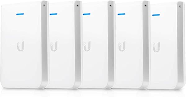 CLASSYTEK Punto De Acceso Wi-Fi Unifi En La Pared Ap-Iw-Hd-Us 802.11Ac Wave 2 4X4 Mimo Con Conmutador Gigabit Integrado (Paquete De 5) UAP-IW-HD-US