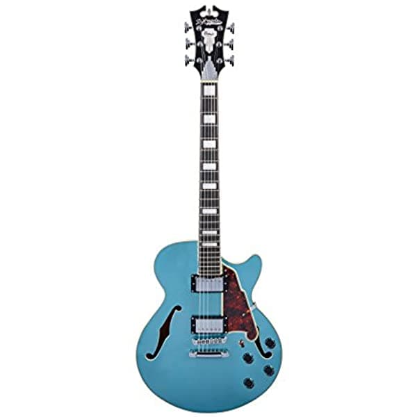 D'Angelico Premier Ss - Guitarra Eléctrica Semihueca Con Tope Trasero Para Barra De Freno Color Turquesa DAPSSOTCSCB