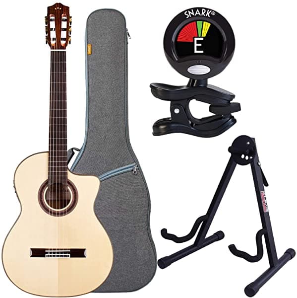 Clutch Cordoba Gk Studio Cuerda De Nailon Electroacústica Guitarra - Natural Gleam Soporte De Guitarra Cahaya Bolsa De Guitarra Snark Afinador De Guitarra
