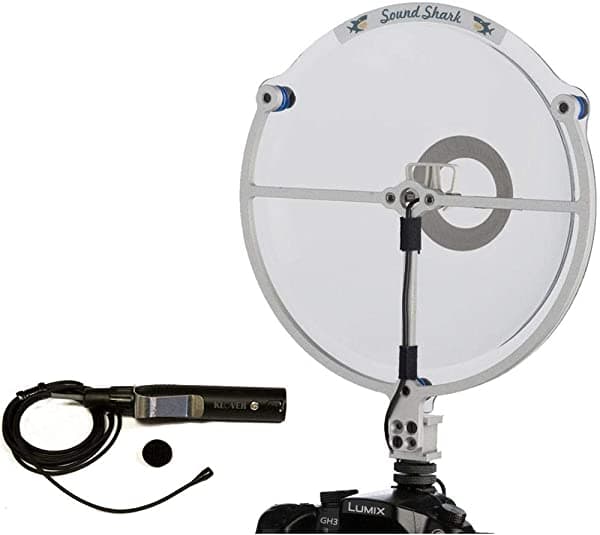 Klover Sound Shark Acc - Micrófono Xlr Ecualizado Incluye Colector Parabólico Countryman B3 Micrófono De Lavalier Omnidireccional Conector Xlr Soporte De Montaje Y Cubierta De Viento
