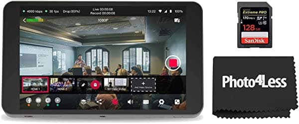 Yololiv Yolobox - Estudio Portátil De Transmisión En Vivo Con Tarjeta Sd De 64 Gb De 170 Mb/S Y 2 Cables Trenzados De Nailon 4 K Hdmi A Hdmi (4 Artículos) YOLOBOX_K1