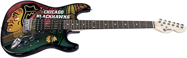The Sports Vault Nhl Chicago Blackhawks Northender Guitarra Series Ii Negro 39.75" N2NHL07