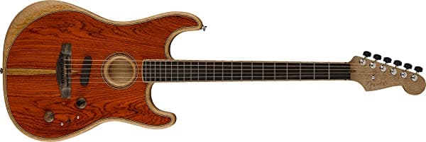 Fender American Acoustasonic Stratocaster Guitarra Acústica Diapasón Ébano Cocobolo