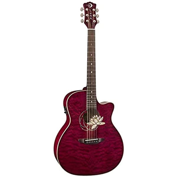 Luna Lotus Quilted Guitarra Electroacústica de Arce FLO LOT QM
