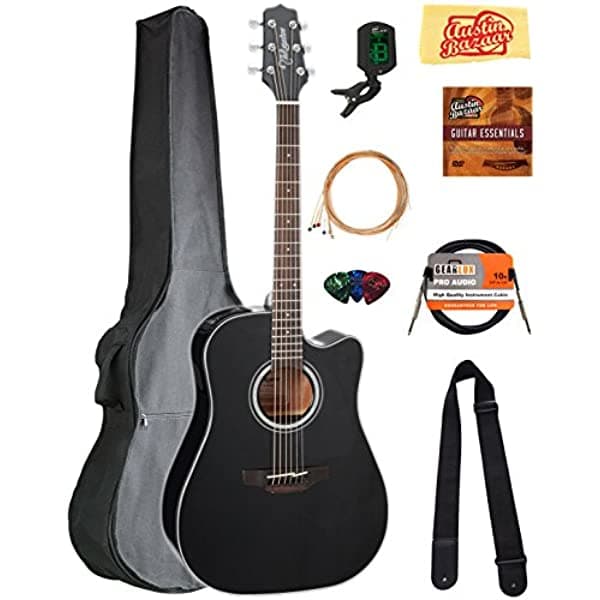 Takamine Gd30 - Juego De Guitarra AUS-GD30CEBLK-COMBO-DLX