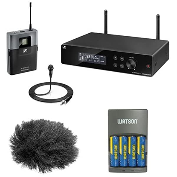 Sennheiserxsw 2-Me2-A Inalámbrico 2 Lavalier Sistema De Micrófono (A 548 A 572 Mhz) Con Micrófono Kit De Accesorios SEXSW2ME2AK1