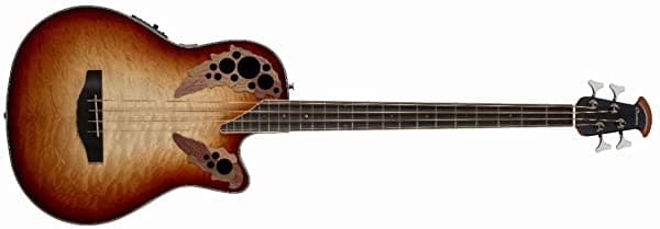 Unknown Ovation Celebrity Elite Exotic Bajo de Profundidad Media Sunburst Cognac/Brillo Acolchado Natural CEB44X-7C