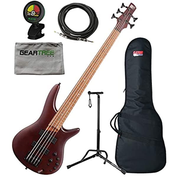 Ibanez Sr505E Bm - Bajo Eléctrico De 5 Cuerdas Caoba Marrón Con Bolsa De Transporte Paño De Pulido