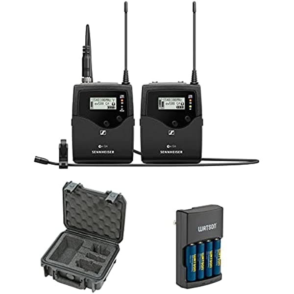 Sennheiser Ew 512P G4 Sistema De Micrófono Inalámbrico Omni Lavalier (Aw+ 470 A 558 Mhz) Con Funda Y Cargador Skb Iseries Sennheiser Ew (4 Baterías Nimh) Bundle