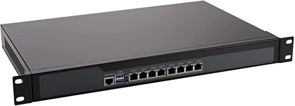 Hunsn Firewall Vpn 1U Rackmount Mikrotik Dispositivo De Red Pc Enrutador Intel Core I5 3320M Rs14 Aes-Ni/8 Intel Lan/2Usb/Com/Vga/Ventilador (2G Ram/32G Ssd) RS14-3320M-232
