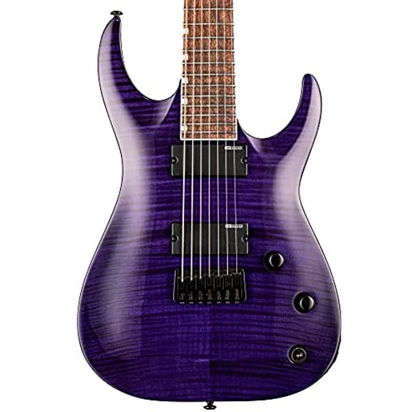 ESP LTD SH-207 Brian “Head” Welch Signature Series Guitarra Eléctrica de 7 cuerdas, Púrpura Transparente, Diestro LSH207FMSTP