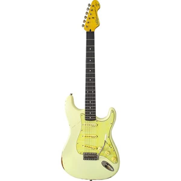 Vintage Clásico Thomas Blug Signature - Guitarra Eléctrica Color Clásico Blanco V6MRTBG