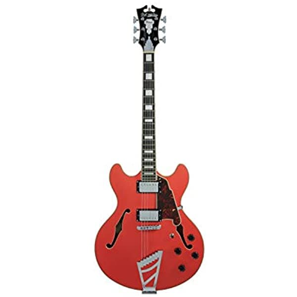 D'Angelico DAPDCFRCTCB - Guitarra Eléctrica de Cuerpo Semihueco de 6 Cuerdas para Diestros