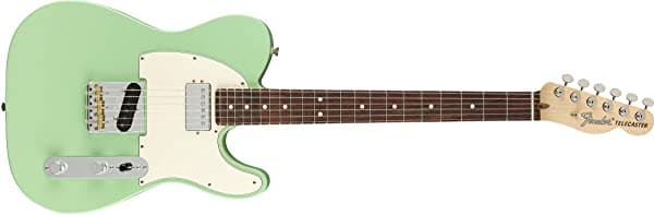 Fender American Performer Telecaster Hum - Satin Surf Green con Diapasón de Palisandro 115120357