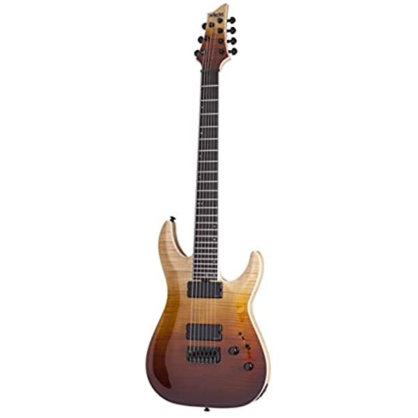 Schecter 1354 - Guitarra Eléctrica de 7 Cuerdas Aged Fade Burst