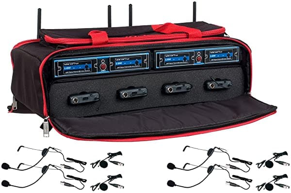 Vocopro Sistema De Microfono Inalámbrico De 4 Canales En Una Bolsa Udh-Play-4-Mib (Udhplay4Mib)