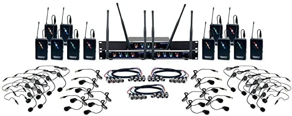 VocoPro Sistema De Micrófono Inalámbrico Uhf De 12 Canales Y Micrófono De Solapa Con Tecnología Mic-On-Chip DIGITAL-PLAY-12