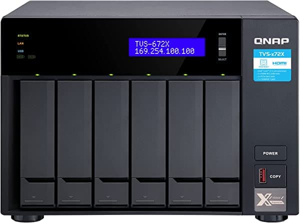 Qnap Tvs-872X-I5-8G-Us Desktop 8-Bay Nas/Iscsi Ip-San Procesador Intel Core I5 De 6 Núcleos 8Gb Ddr4 Ram 10Gbe1 (Base-T) 1Gbe2 TVS-672X-I5-8G-US