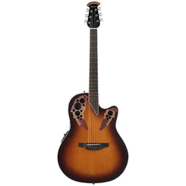Unknown Ovation Celebrity Elite CE48-1 - Guitarra electroacústica con tapa de abeto sólida, color sunburst.