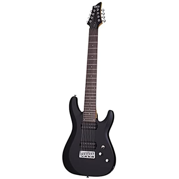 Schecter C-8 Deluxe - Guitarra Eléctrica De Cuerpo Sólido (8 Cuerdas Color Negro Satinado) C-8 DELUXE Satin Black