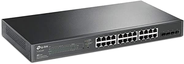 Switch Inteligente Tp-Link Tl-Sg2428P Jetstream De 28 Puertos Gigabit Con Poe+ De 24 Puertos 4 Ranuras Sfp (Presupuesto De 250 Vatios Gestión Centralizada De La Nube Omada Sdn Y Supervisión Inteligente)