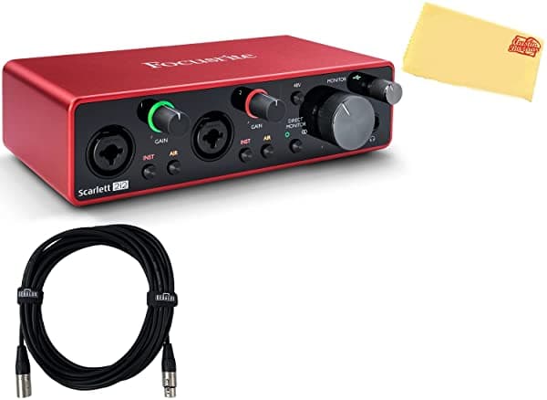 Focusrite Scarlett Paquetes Paquete Con Cable Xlr AUS-SCARLETT-2I2-3G-COMBO-STD