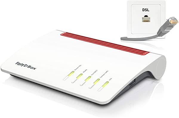 Avm Fritz! Box 7590 - Router Wlan Ac+N (Dsl/Vdsl 1.733 Mbit/S (5 Ghz) Y 800 Mbit/S (24 Ghz) Hasta 300 Mbit/S Con Vdsl-Supervectoring 35B Malla Wifi Base Dect Servidor Multimedia Apto Para Alemania) 20002784