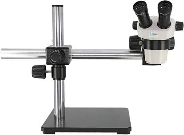 Lx Microscopios Por Unitron 20714 Sistema 230 Stereo-Zoom Binocular Microscopio Con Soporte De Brazo Único 0.787 In