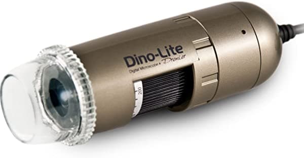 Dino-Lite Microscopio Digital De Mano Aumento De 10X-220X Resolución Verdadera De 0.3 Mp/1.3 Mp/5.0 Mp Windows/Mac/Ios/Android Incluye Software Compatible Con Pc Tablet Dispositivos Móviles AM4113ZT