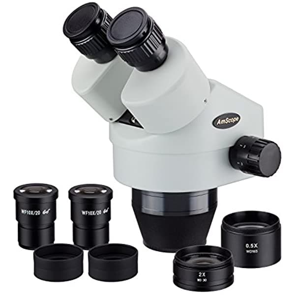 AmScope SM3590B Cabezal de Microscopio Estéreo Binocular con Zoom de potencia 35X-90X