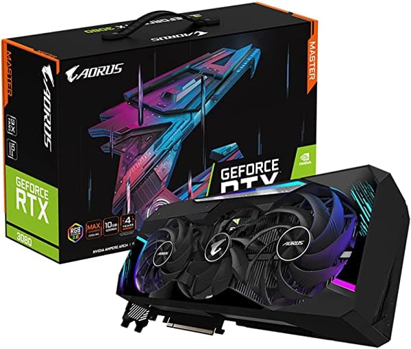 Gigabyte Aorus Geforce Rtx 3080 Master 10G (Rev3.0) Refrigeración Máxima Cubierta Lhr 10 Gb Gddr6X De 320 Bits Tarjeta De Video Gv-N3080Aorus M-10Gd Rev3.0