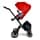 Stokke Xplory V6 - Cochecito Con Mango De Piel Sintética Negra Rojo