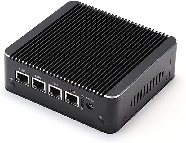 Micro Firewall Appliance Opnsense Vpn Router Pc Intel Celeron J4125 Hunsn Rs34G Aes-Ni 4 X Intel 2.5Gbe I225-V Lan 2 X Usb3.0 Vga Hdmi Sin Ventilador 8G Ram 256G Ssd