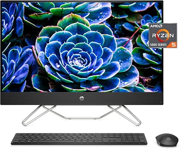 Hp Escritorio Todo En Uno De 27 Pulgadas Amd Ryzen 5 5500U 16 Gb De Ram Ssd De 512 Gb Pantalla Táctil Ips Full Hd Windows 11 Home 4 Puertos Usb Cámara De Privacidad Micrófonos Duales Teclado Y Mouse Inalámbricos (27-Cb0060 2021)