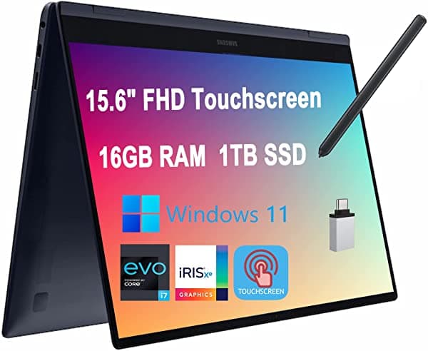 Unknown SAMSUNG Galaxy Book Pro 360 - Ultraliviana laptop 2 en 1 con pantalla táctil AMOLED de 13.3", Intel i7, 16GB RAM, 512GB SSD.