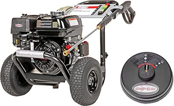Simpson Cleaning Ps3228 Powershot Lavadora A Presión De Gas Alimentado Por Honda Gx200 Negro Y 80165 Nominal Hasta 3700 Psi Universal 15" Depurador De Superficie De Acero Para Agua Fría A Presión Liso