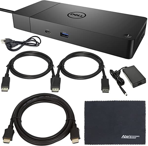 Dell Performance Dock Wd 19S Wd19S (Wd19S180W) Estación De Acoplamiento De 180 W Con Entrega De Alimentación De 130 W + Cable Hdmi Zoomspeed + 2 Cables Displayport Zoomspeed + Paquete De Inicio Aom WD19180WSJK