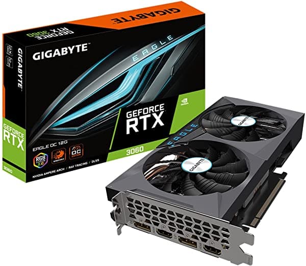 Gigabyte Geforce Rtx 3060 Eagle Oc 12G (Rev2.0) 2 Ventiladores Windforce 12Gb 192-Bit Gddr6 Gv-N3060Eagle Oc-12Gd Tarjeta De Video GV-N3060EAGLE OC-12GD REV2.0