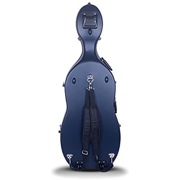 Crossrock Estuche De Violonchelo Moldeado Abs De Tamaño 4/4 Y 3/4 Con Ruedas En Azul (Cra862Cefbl)
