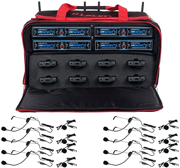 Vocopro Udh-Play-8-Mib Ocho Canales Sistema De Microfono Inalámbrico En Una Bolsa