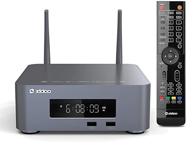 Zidoo Reproductor Multimedia Z10Pro 4K Con Realtek 1619Dr 2G+32G Hdr10+ Caja De Tv 4K Hdr Android 9.0 Compatible Con Wifi Ethernet Nas Con Bahía Hdd De Hasta 14 Tb