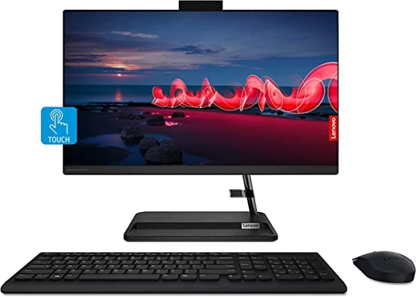 Lenovo Ideacentre - Computadora Todo En Uno Con Pantalla Táctil Fhd De 22 Pulgadas Procesador Intel Core I3-1115G4 De 11ª Generación 16 Gb De Ram Ssd De 512 Gb Dvd-Rw Cámara Web Teclado Y Mouse Inalámbricos Windows 11 Negro