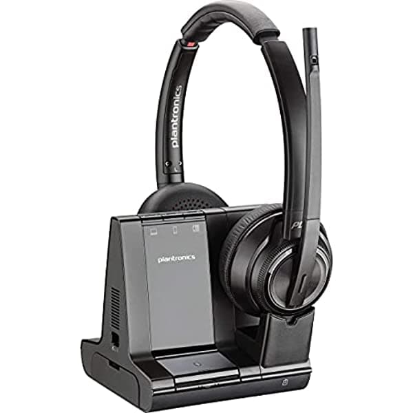 Plantronics Savi 8200 Series W8220-M Sistema De Auriculares Inalámbricos Dect Certificado Para Skype Empresarial