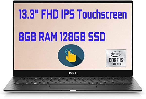 Dell XPS 13 7390 Notebook 13.3" FHD IPS pantalla táctil, Intel Quad-Core i5-10210U (supera al i7-8550U), 8GB DDR4, 128GB PCIe SSD, teclado retroiluminado, FP, MaxxAudio, Win 10